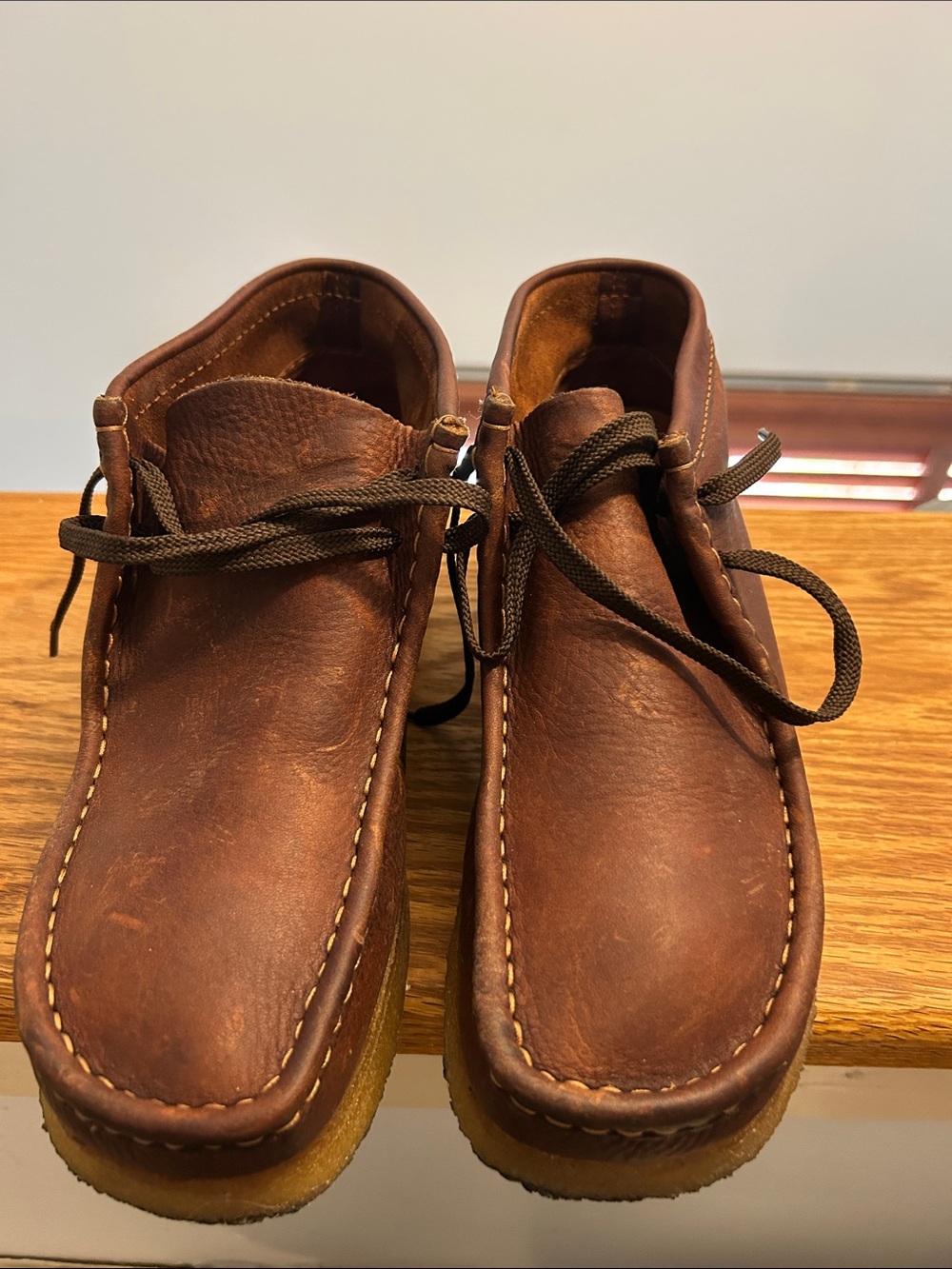Men's Brown Leather Moccasin-Style Casual Shoes